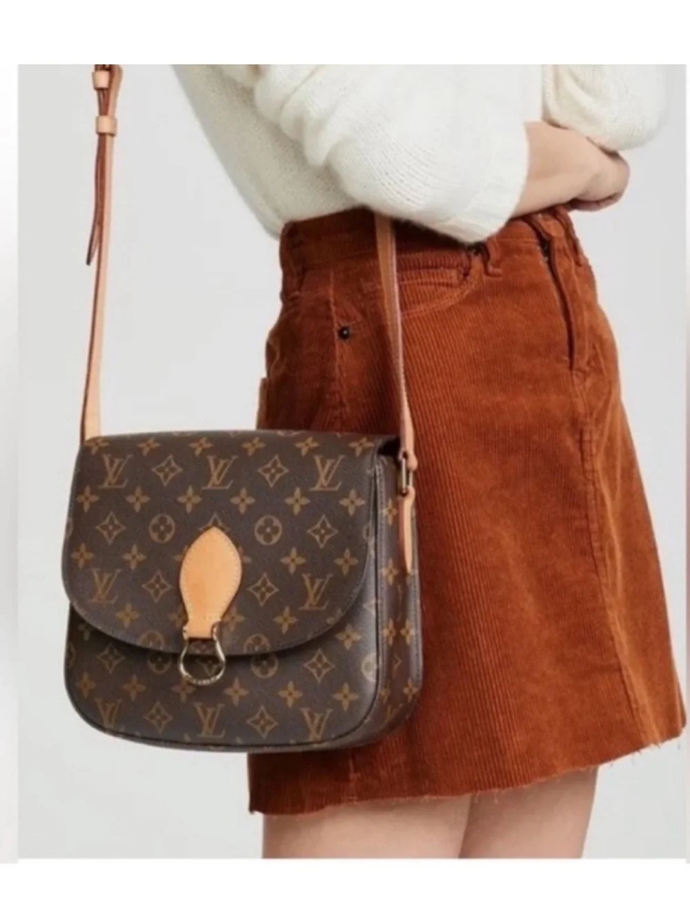 Authentic Louis Vuitton Saint Cloud GM monogram crossbody bag